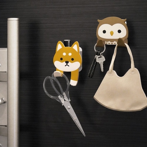 フック 吸着 スティッキーフックポケット 柴犬