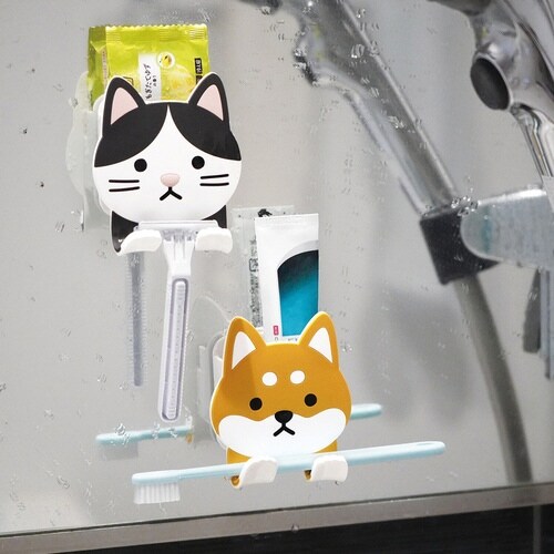 フック 吸着 スティッキーフックポケット 柴犬