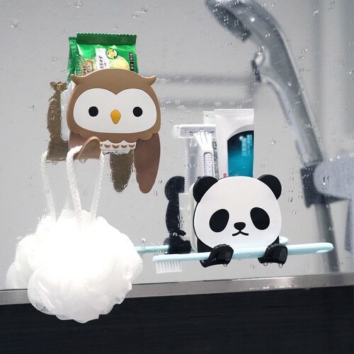 フック 吸着 スティッキーフックポケット パンダ