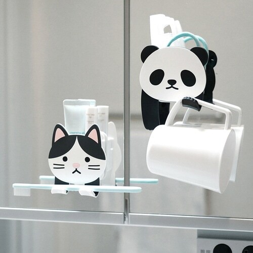 フック 吸着 スティッキーフックポケット パンダ