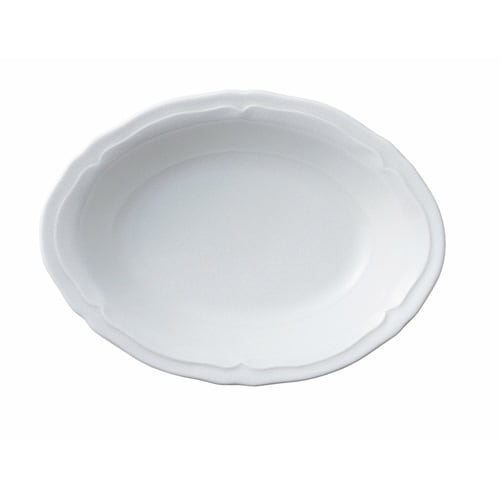 オーバルプレート 24cm 梨花 磁器 ホワイト