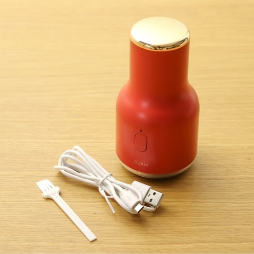 毛玉取り器 ルビンルーク 充電式 レッド
