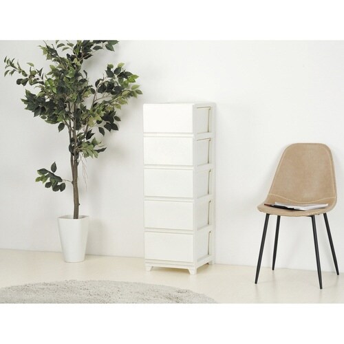 チェスト 壁付 デコニーシーヴォ 5段 ホワイト