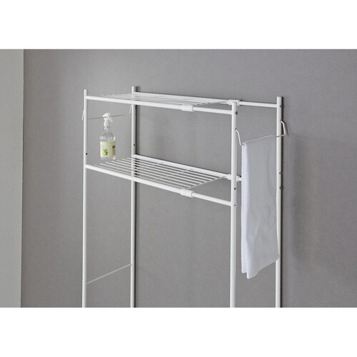 ランドリーラック タオル掛け付き マットホワイト