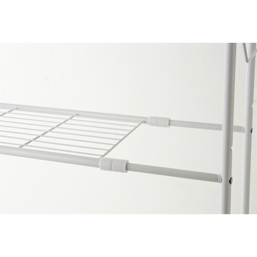 ランドリーラック タオル掛け付き マットホワイト