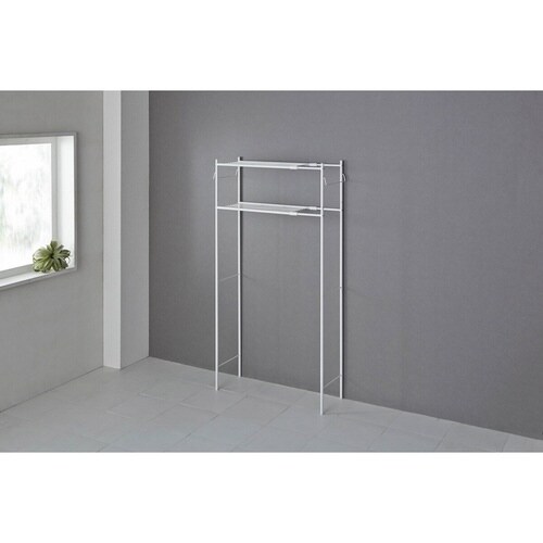 ランドリーラック タオル掛け付き マットホワイト