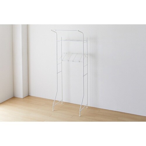 ランドリーラック バスケット台付き マットホワイト