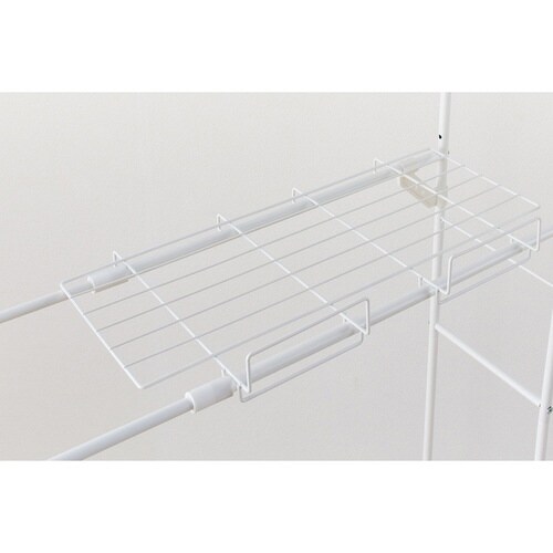 ランドリーラック バスケット台付き マットホワイト