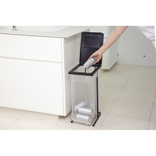 ゴミ箱 45L ユニード ゴミ袋ホルダー ブラック