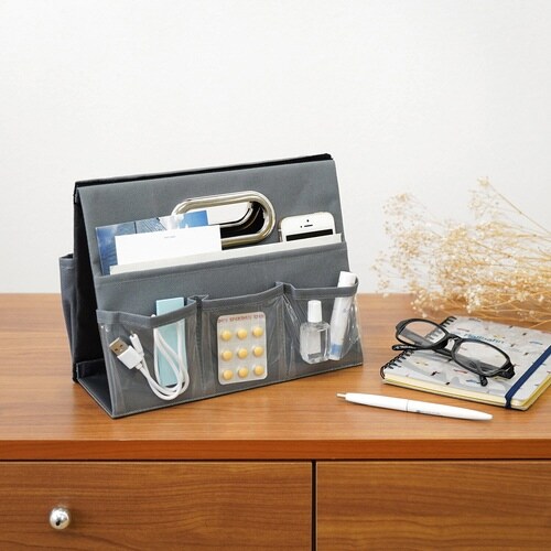 卓上収納 壁掛け収納 グレー