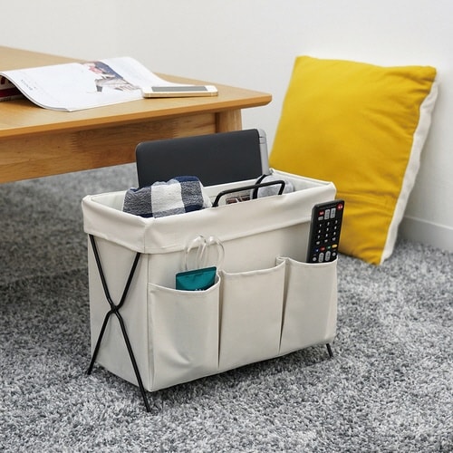 荷物置き リビングラック 折りたたみ アイボリー