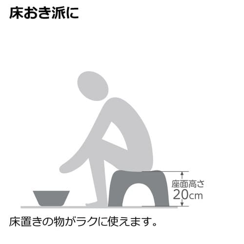 風呂椅子 高さ20cm ハユール 日本製 ブルー