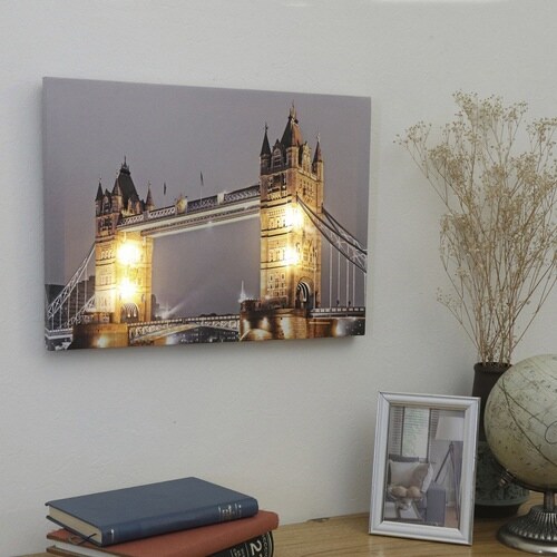 LEDキャンバスアート 海 夜景 夜景