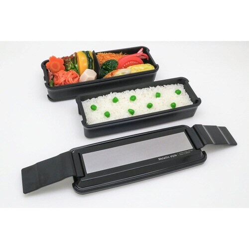 お弁当箱 メタリックスタイル 850ml ブラック