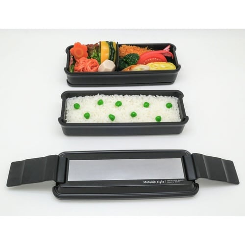 お弁当箱 メタリックスタイル 850ml ブラック