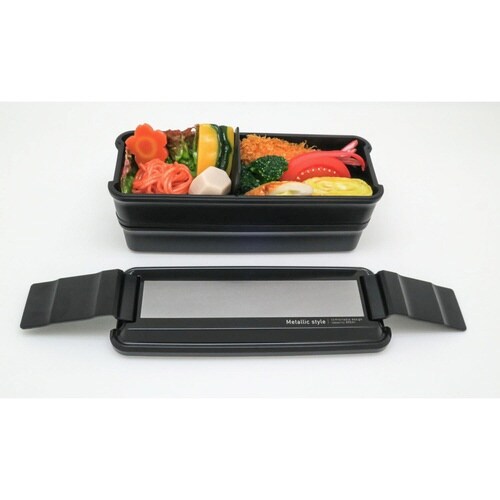 お弁当箱 メタリックスタイル 850ml ブラック