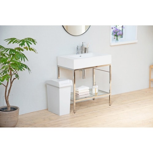 ゴミ箱 33L ユニード スライドペール ホワイト