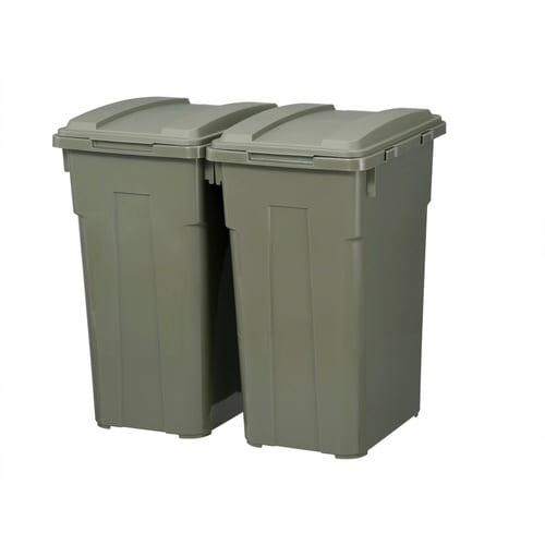 ゴミ箱 45L 連結カラー分別ペール カーキ