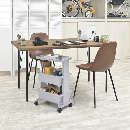 キッチンワゴン テーブルワゴン ミニ ライトグレー