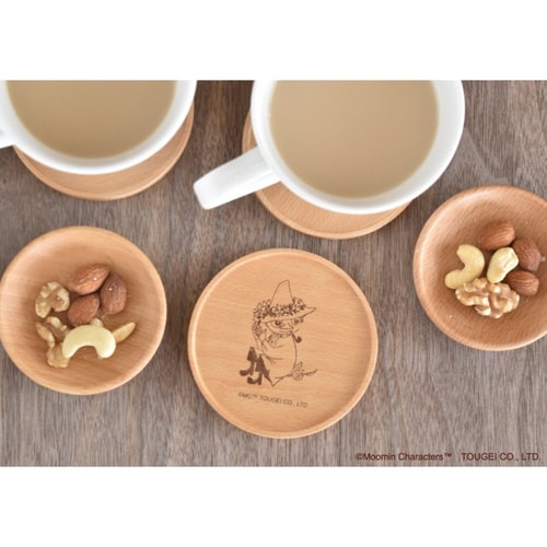 コースター 9cm ムーミン 木製 スナフキン