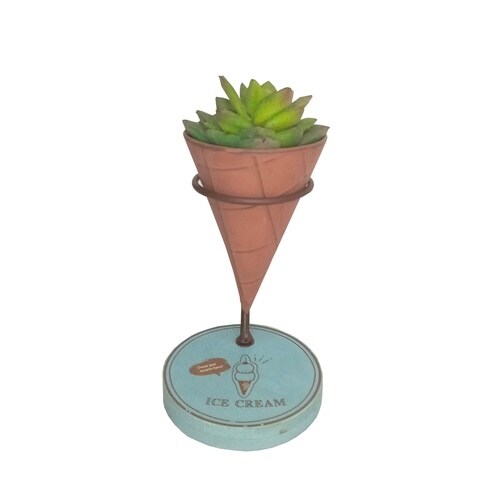 プランター アイスクリーム フラワーポット ブルー