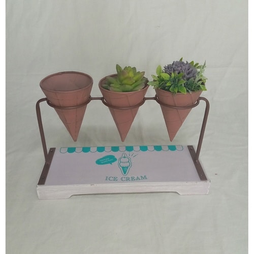 プランター アイスクリーム フラワーポット ピンク