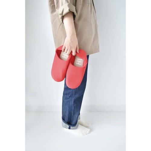 バブーシュスリッパ HUG カラフル レッド