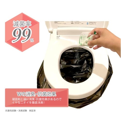 簡易トイレ 5回 消臭 抗菌 非常用 凝固剤