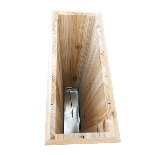 傘立て スリム 木製 受け皿付き ナチュラル