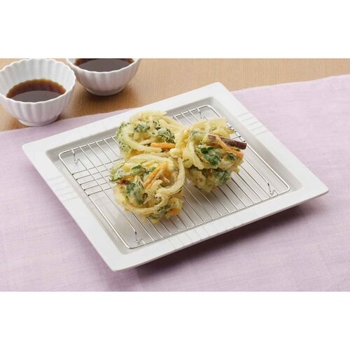 プレート 網付き 25cm スクエアディッシュ