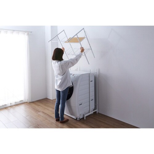 ランドリーラック 洗濯機ラック ホワイト