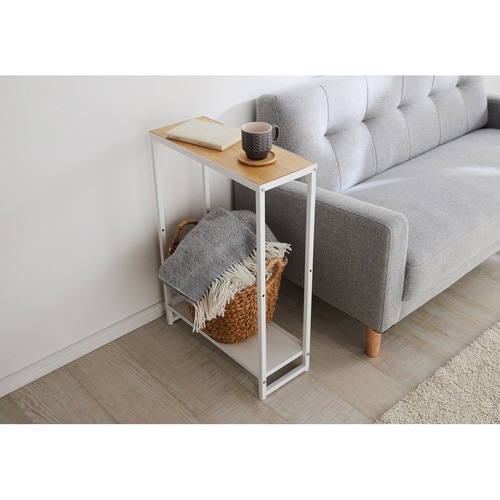 隙間収納 洗面所 洗濯機サイドラック ホワイト