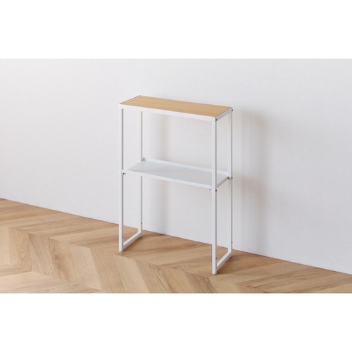 隙間収納 洗面所 洗濯機サイドラック ホワイト