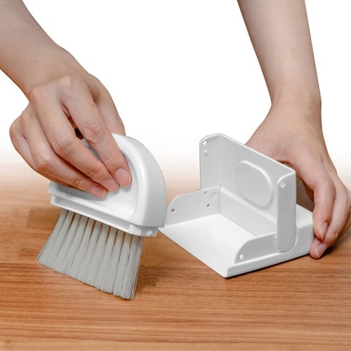 卓上ほうきちりとりセット マグネット付き