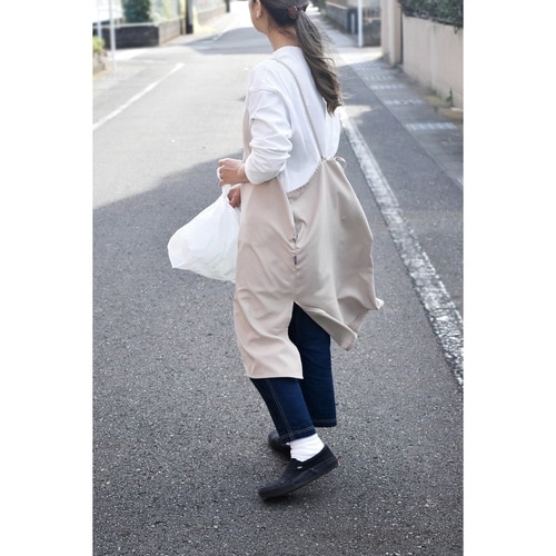 エプロン 無地 willow ベージュ