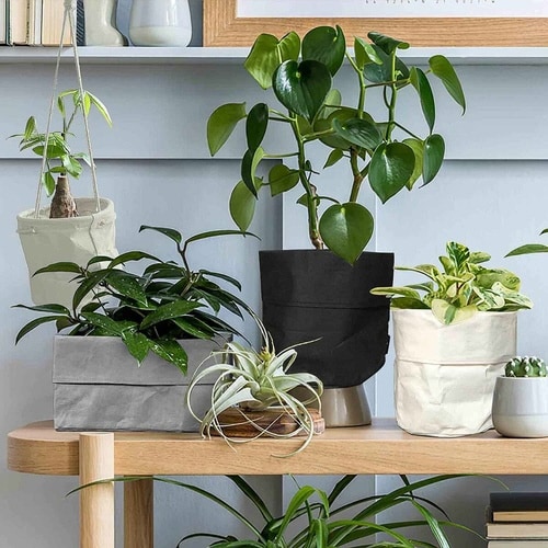 鉢カバー プランターカバー Mサイズ ブラック