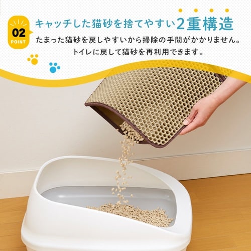猫砂マット 猫砂飛び散り防止 トイレマット 猫