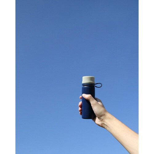 水筒 シリコーンボトル ナノ 180ml ネイビー