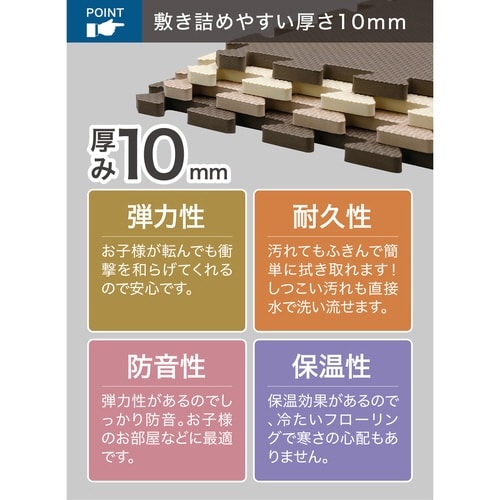ジョイントマット パズルマット 36枚組 フチ付き