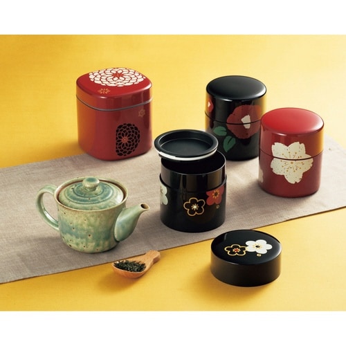 茶筒 380ml 朱桜 黒椿 HAKOYA 黒椿