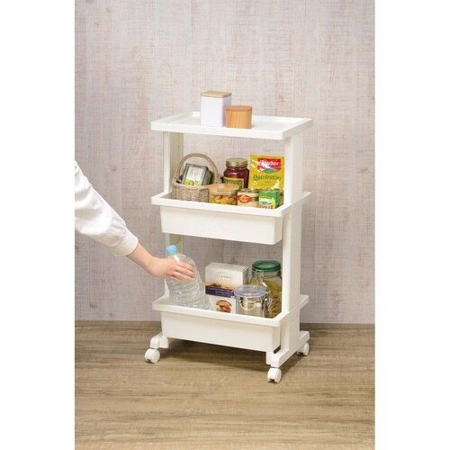 キッチンワゴン テーブルワゴン 3段 プラス