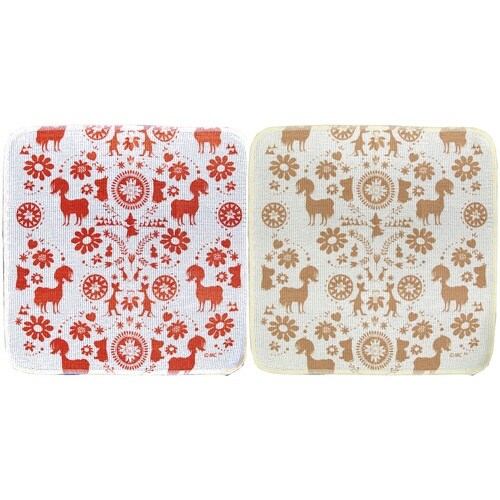 ムーミン キッチンタオル 2枚入 レッド