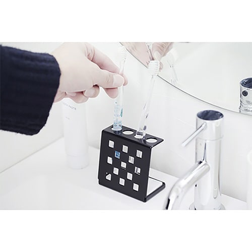 &NE 歯ブラシスタンド ラバストーン ブラック