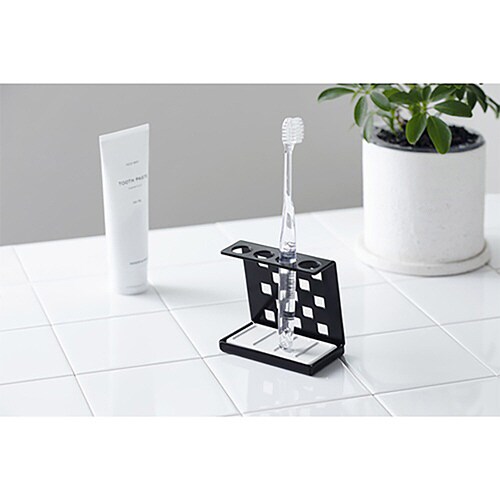 &NE 歯ブラシスタンド ラバストーン ブラック