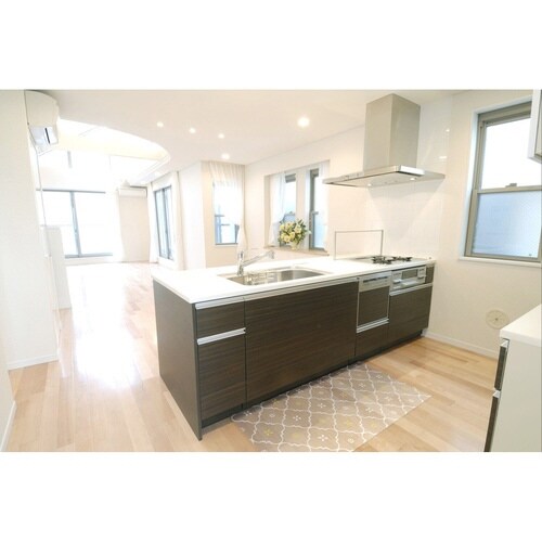 キッチンマット 拭ける 60×120cm タイル