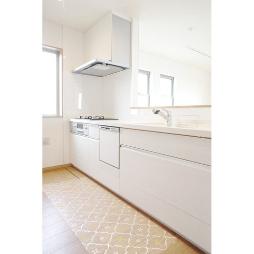 キッチンマット 拭ける 60×180cm タイル