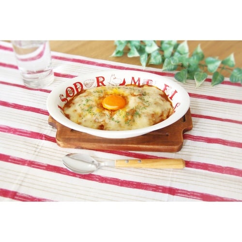 カレー皿 23.5cm ムーミン 耐熱 レッド