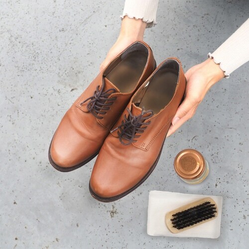 靴磨き レザーシューズ用 豚毛ブラシ