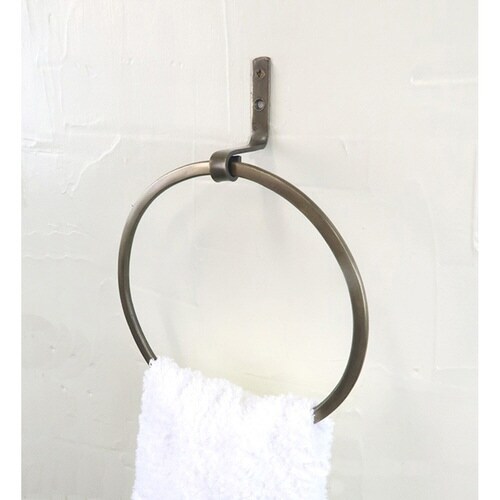 タオルハンガー丸 アンティーク ゴールド