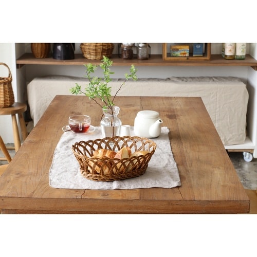 バスケット ユティル オーバルバスケットL 洗える